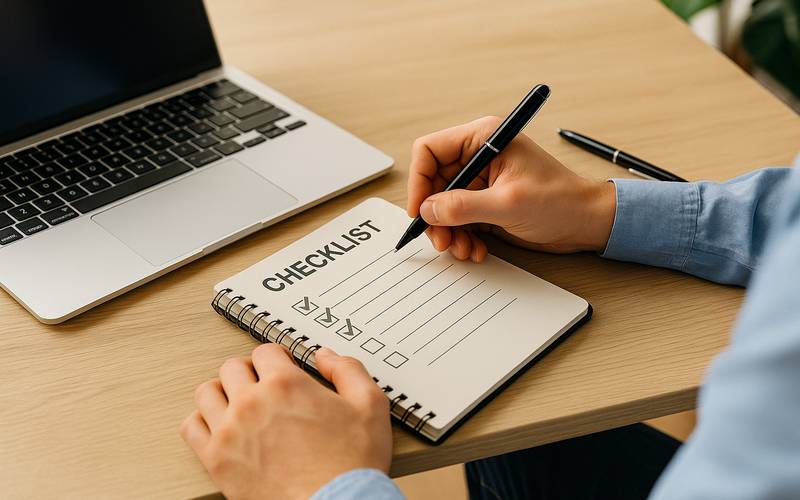 コーチングを受ける前のチェックリストのイメージ画像